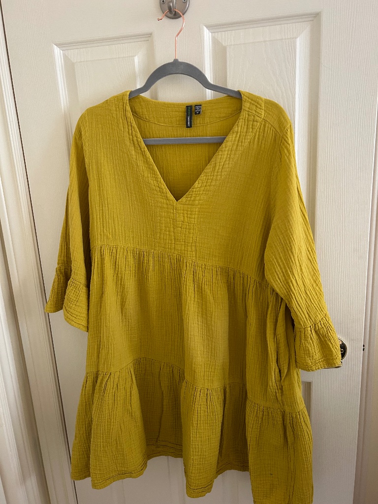 Shannon Passero Tunic Dress. Size Medium But Oversized. Bmustard Yellow.